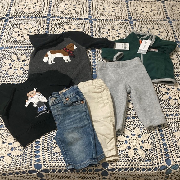 Carter’s 1pc 2pc Eldridge Jeans & Ralph Lauren Baby Bundle